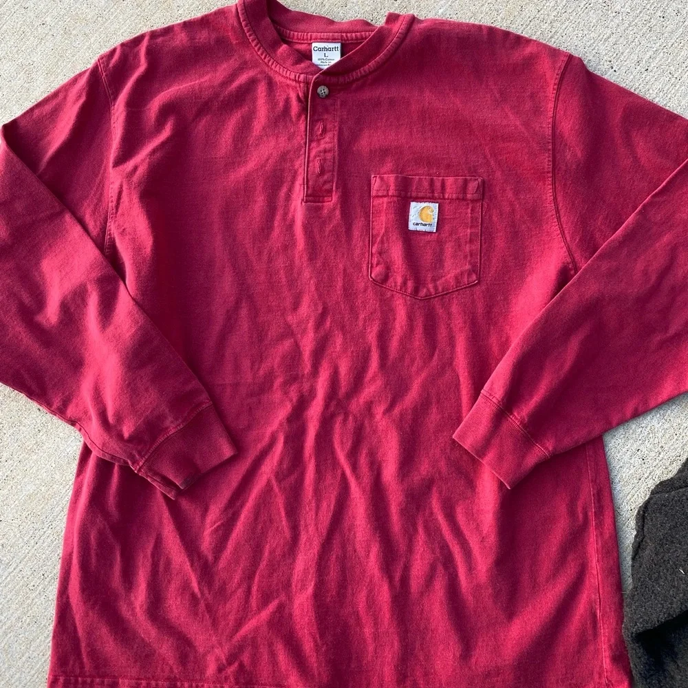 Carhartt long sleeve 1/4 button down vintage - Picture 1 of 2